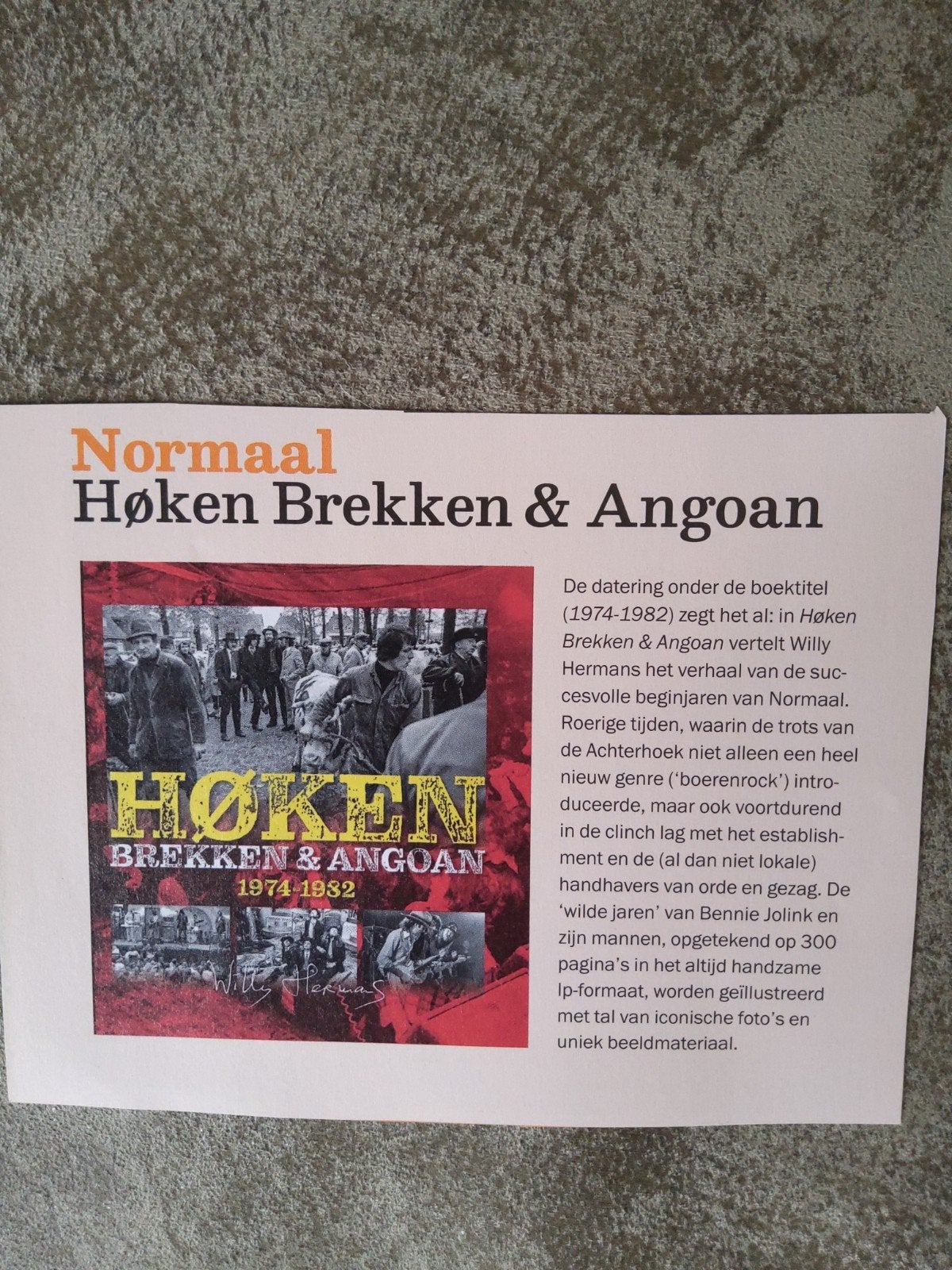 Normaal:  Hoken  Brekken En Angoan, Ophalen of Verzenden, Zo goed als nieuw, Boek, Tijdschrift of Artikel