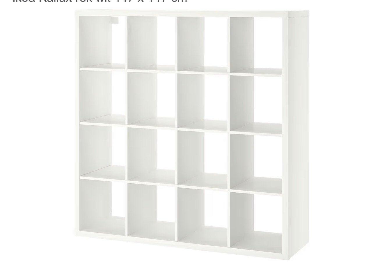 IKEA Kallax Kast Wit 117x117 cm - gebruikt, Huis en Inrichting, Ophalen, Met plank(en), 100 tot 150 cm, Zo goed als nieuw