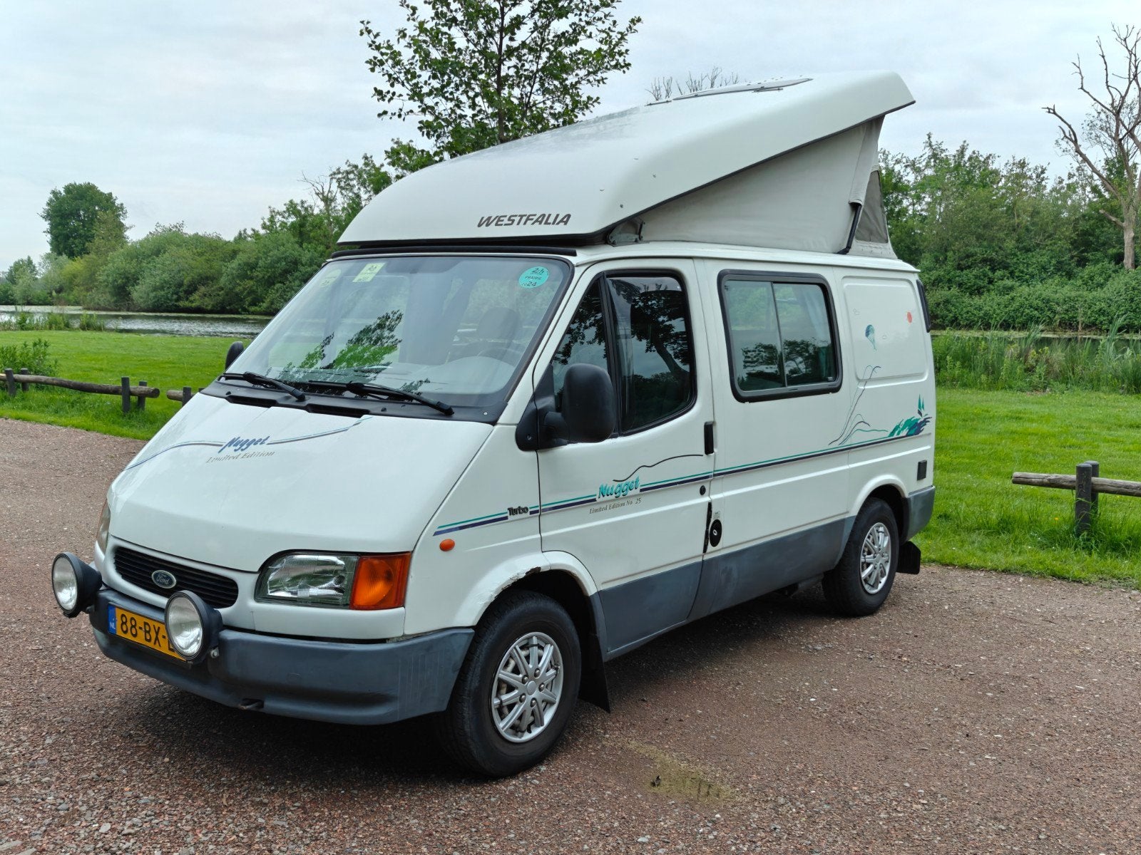 Uniek! Ford Transit Westfalia Nugget Hefdak Camper 1996, Chemisch toilet, Ford, Luifel, Ford