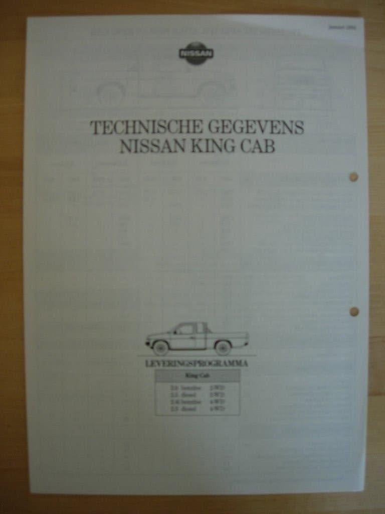 Nissan King Cab Pickup Brochure 1994 –KingCab Pick-up, Ophalen of Verzenden, Zo goed als nieuw, Nissan, NISSAN