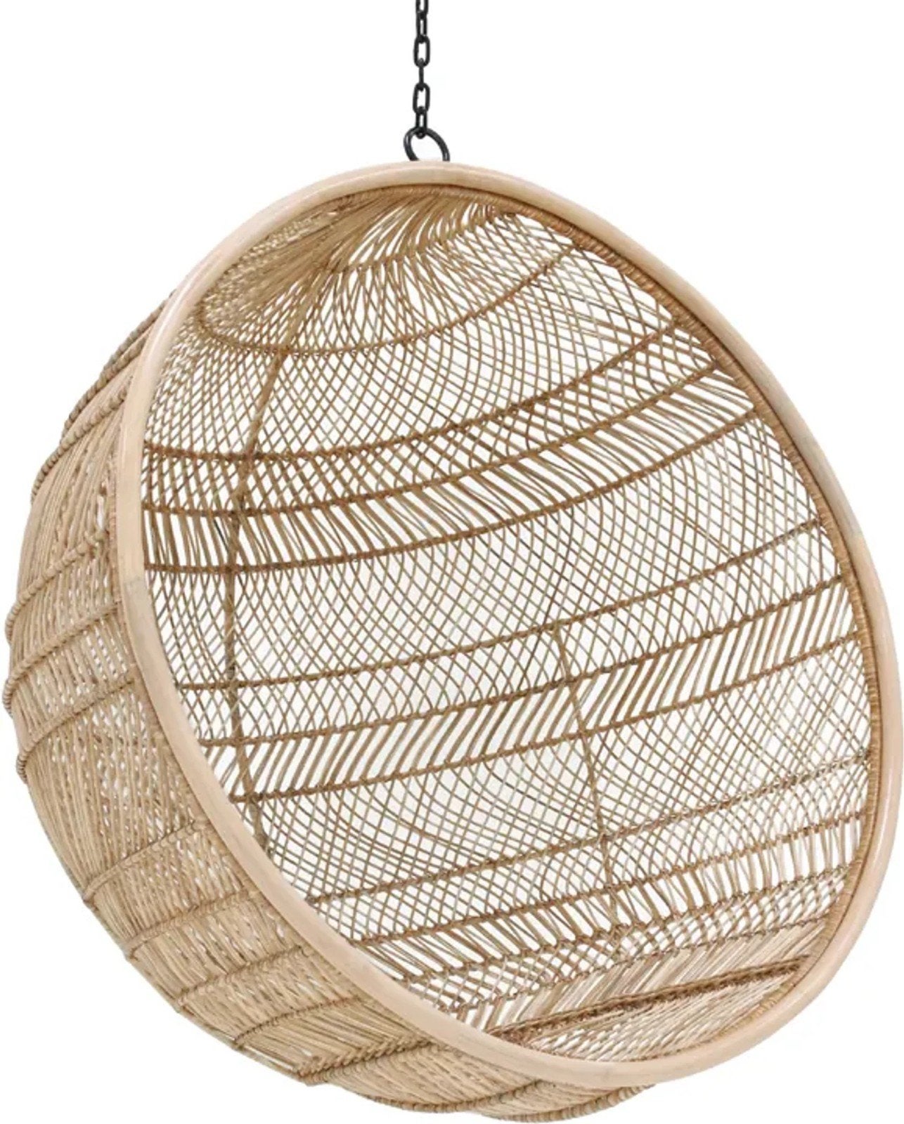 Hangstoel HK Living, Ophalen, Zo goed als nieuw, Eén, Riet of Rotan