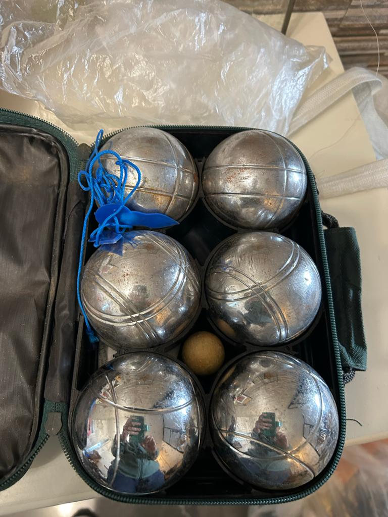 Jeu de Boules set met 6 ballen en draagtas, Ophalen, Gebruikt