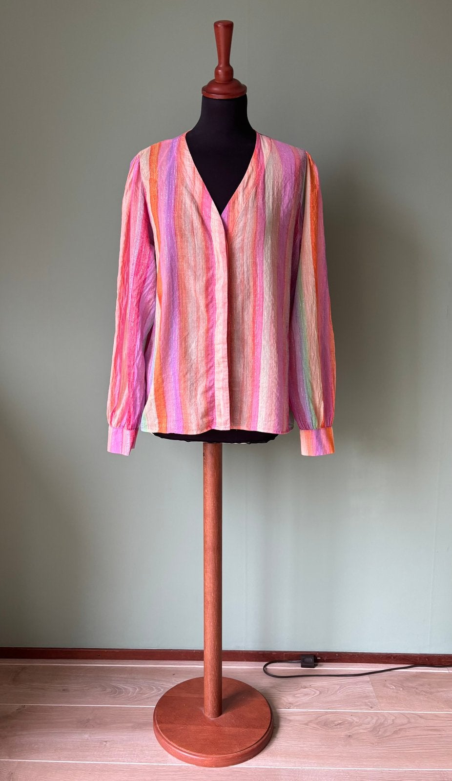Geisha kleurige blouse, maat L/40, Ophalen of Verzenden, Zo goed als nieuw, Maat 38/40 (M), Meerkleurig
