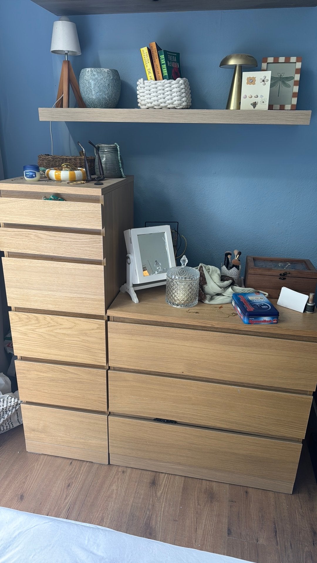 Malm ikea ladekast hout, Ophalen, 50 tot 100 cm, Zo goed als nieuw, 3 of 4 laden