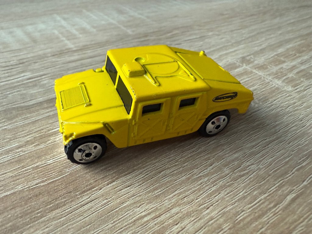 Matchbox Humvee Mattel 1998 Geel, Ophalen of Verzenden, Zo goed als nieuw, Auto