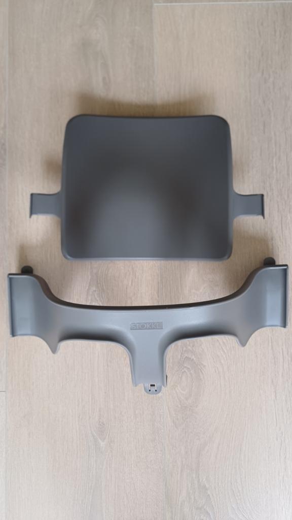 Stokke Tripp Trapp Baby Set - Grijs, Ophalen of Verzenden, Zo goed als nieuw, Meegroeistoel, Afneembaar eetblad