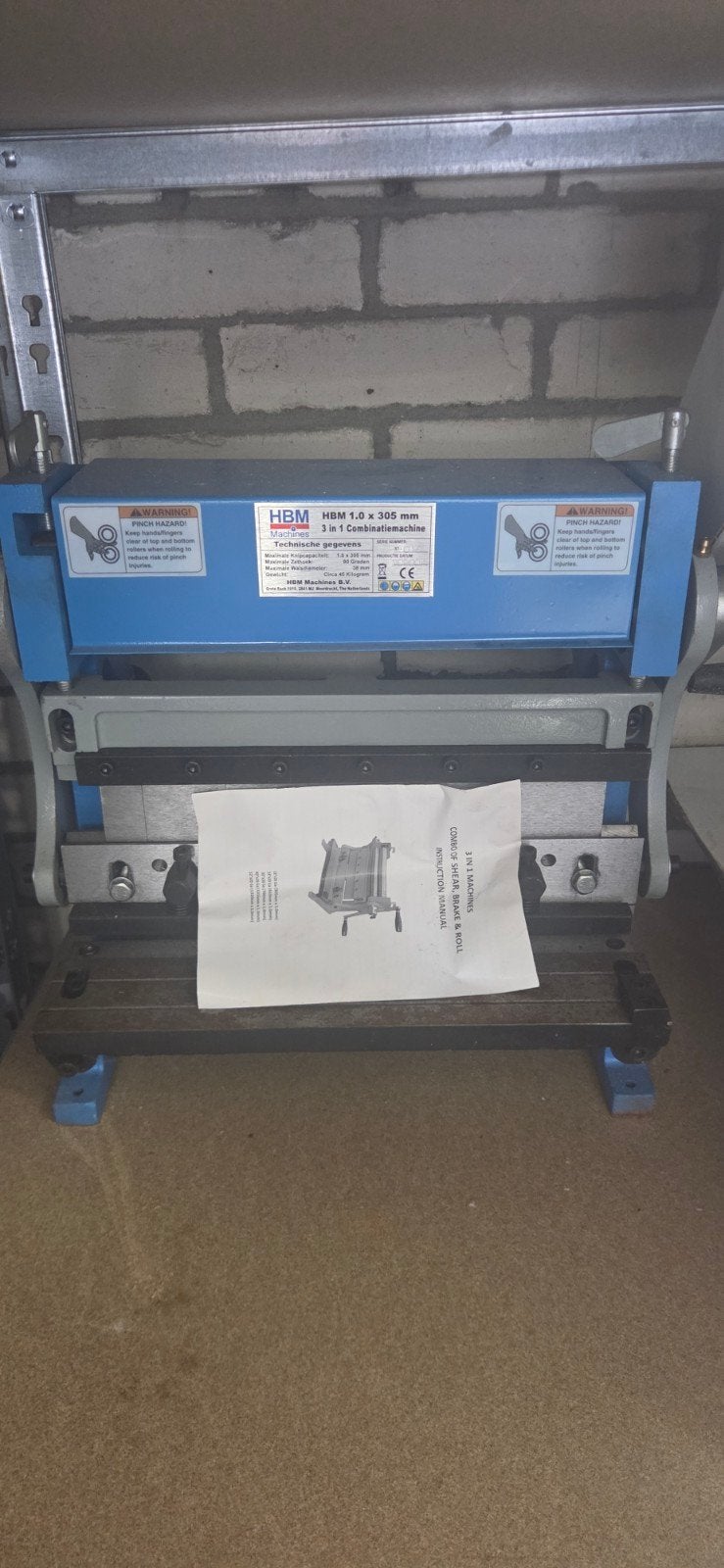 HBM knip zet en wals combinatie 305mm, Ophalen, Zo goed als nieuw