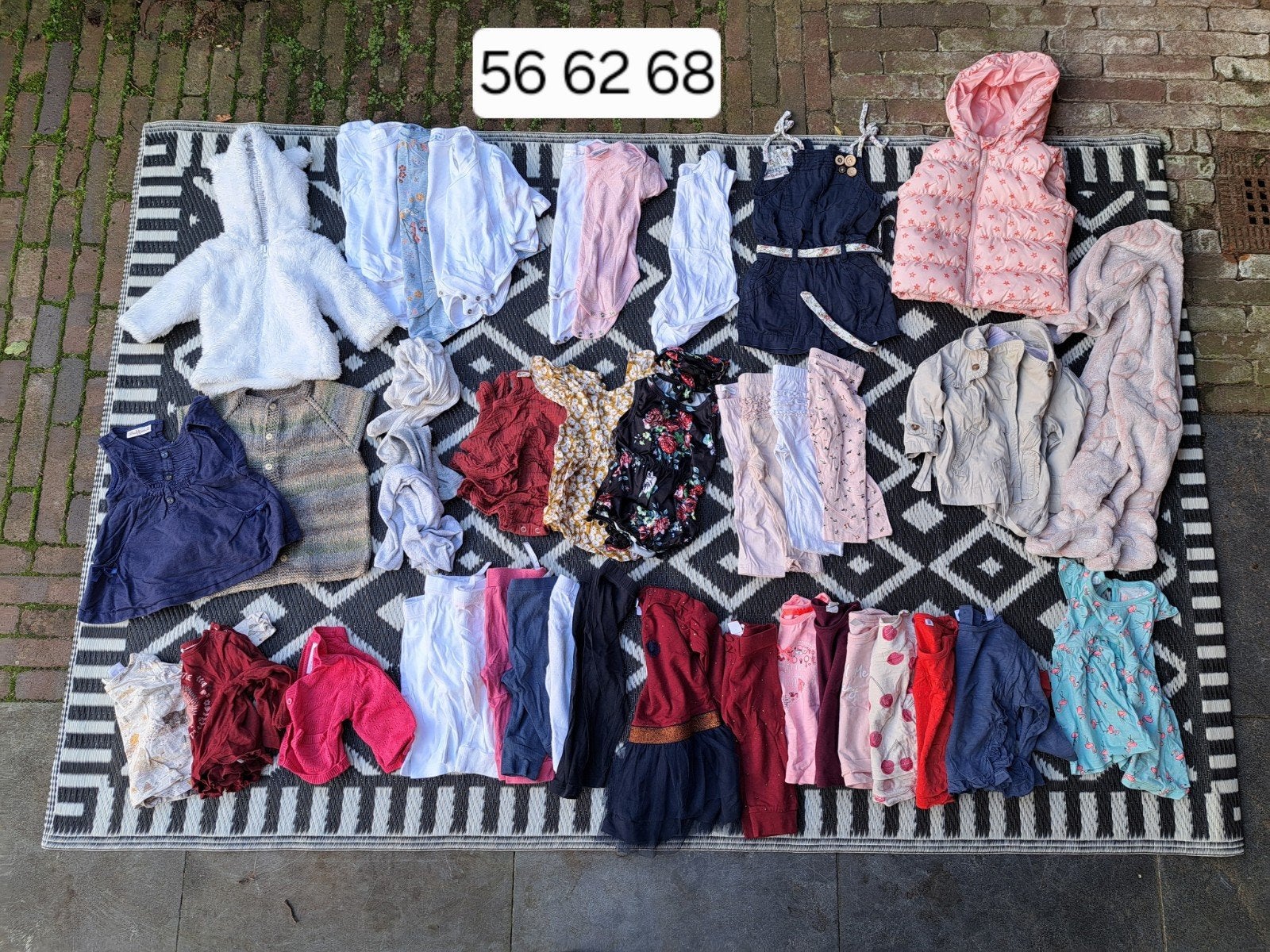 Kledingpakket 56 62 68 meisje, Kinderen en Baby's, Babykleding | Baby-kledingpakketten, Ophalen of Verzenden, Zo goed als nieuw
