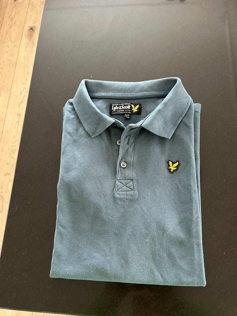 Polo Lyle & Scott mt 170 grijs blauw, Kinderen en Baby's, Kinderkleding | Maat 170, Ophalen of Verzenden, Gebruikt, Jongen, Shirt of Longsleeve
