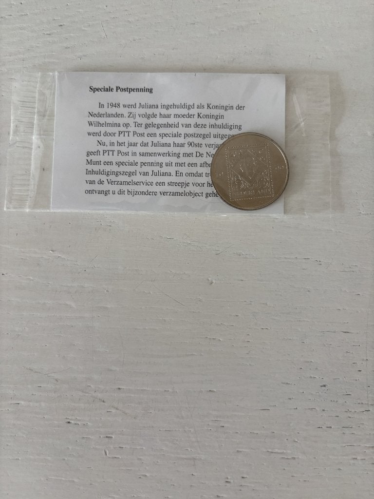 PTT post uitgave penning 1999, Postzegels en Munten, Ophalen of Verzenden