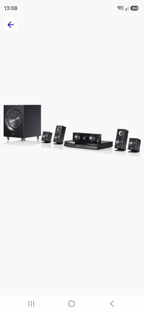 Home cinema set LG HX552, Gebruikt, Blu-ray-speler, 70 watt of meer, 5.1-systeem