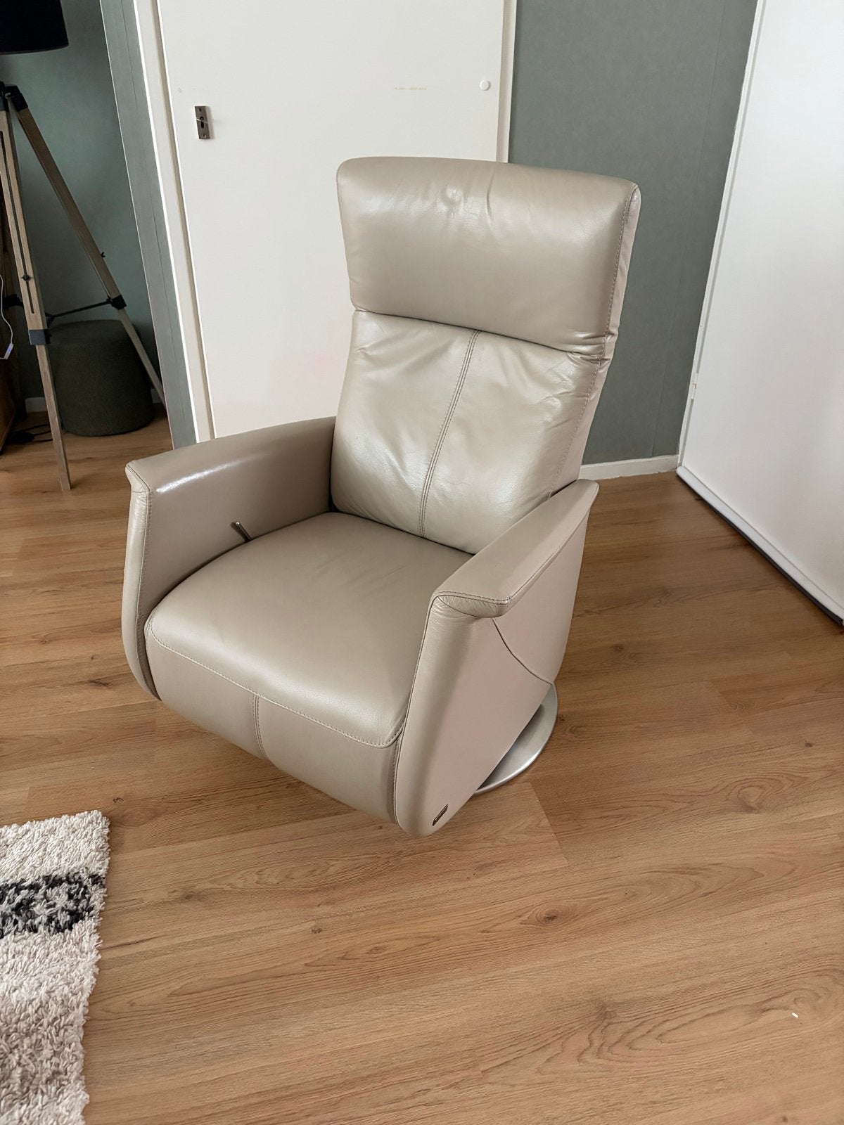 Leren relaxfauteuil - Prominent Maat S, Huis en Inrichting, Ophalen, Zo goed als nieuw, Leer, 75 tot 100 cm