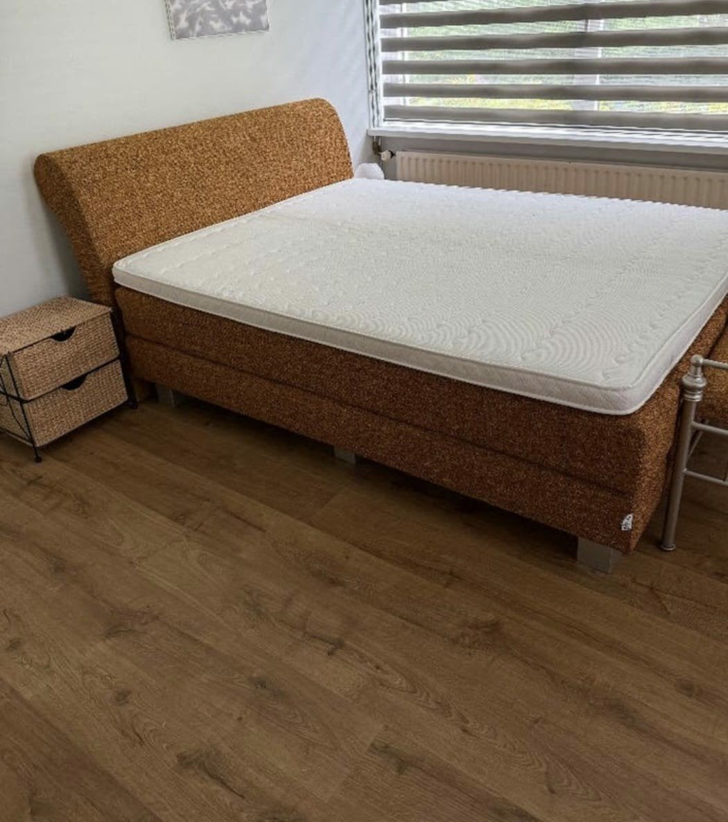 Bezorging is mogelijk 160x200 zgasn complete boxspring bed, Huis en Inrichting, Overige kleuren, Tweepersoons, Ophalen of Verzenden