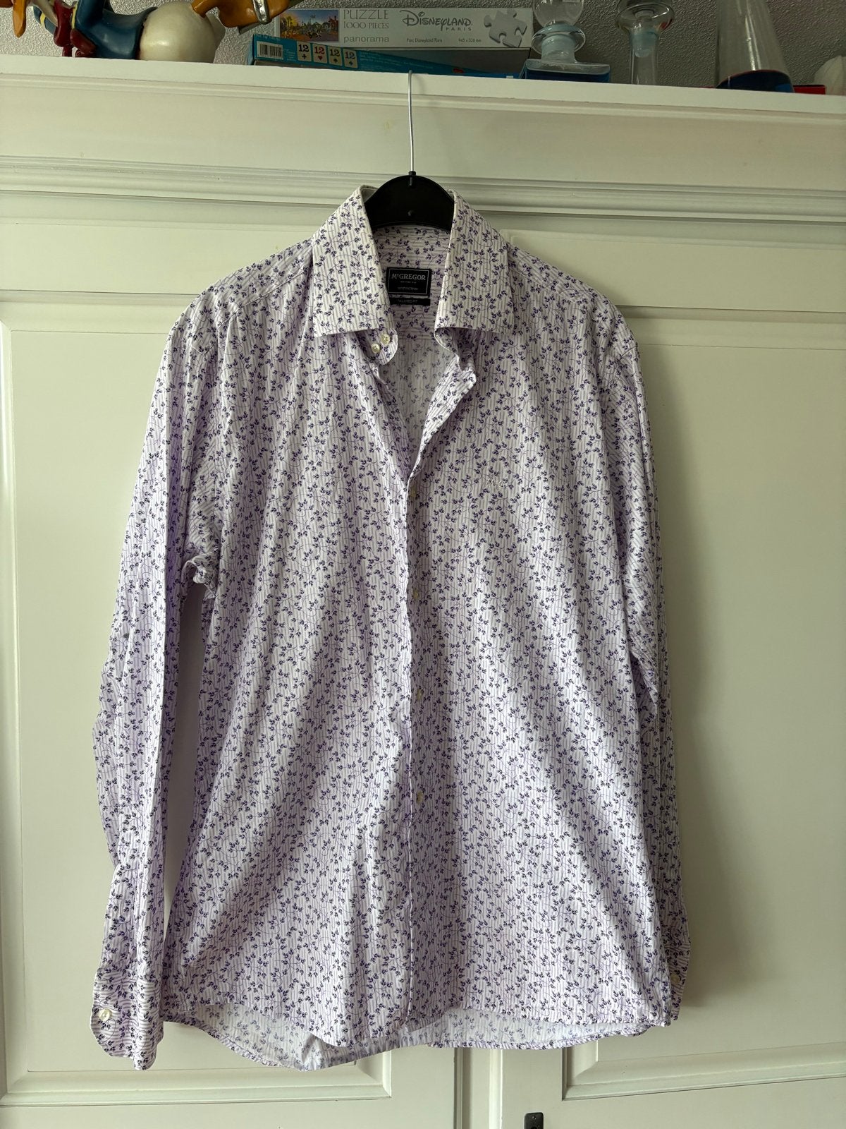 McGregor overhemd  - Maat 41 (L), Kleding | Heren, Ophalen of Verzenden, Zo goed als nieuw, Paars, Halswijdte 41/42 (L)
