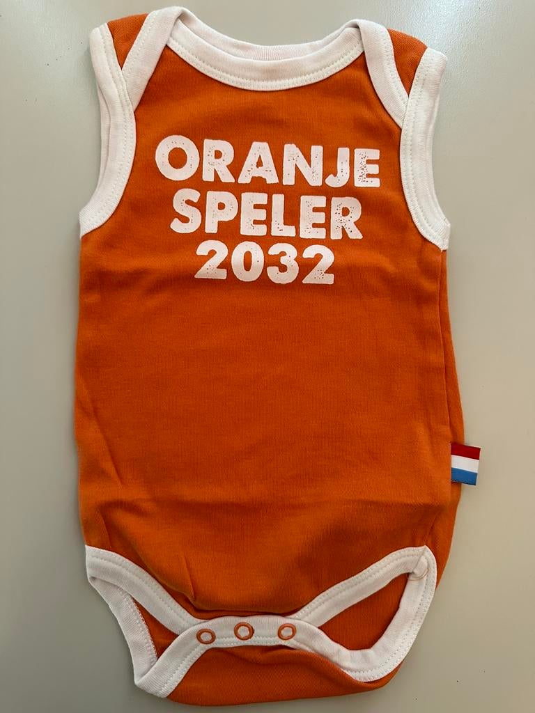 Oranje romper maat 50/56, Kinderen en Baby's, Babykleding | Maat 50, Ophalen of Verzenden, Nieuw, Jongetje of Meisje, Nacht- of Onderkleding