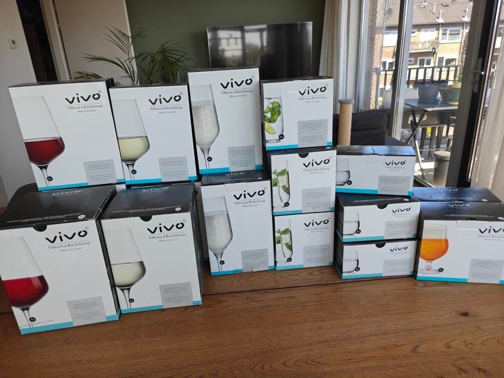 Complete set Vivo kristal glazen van Villeroy & Boch Group, Ophalen, Glas of Glazen, Nieuw, Glas