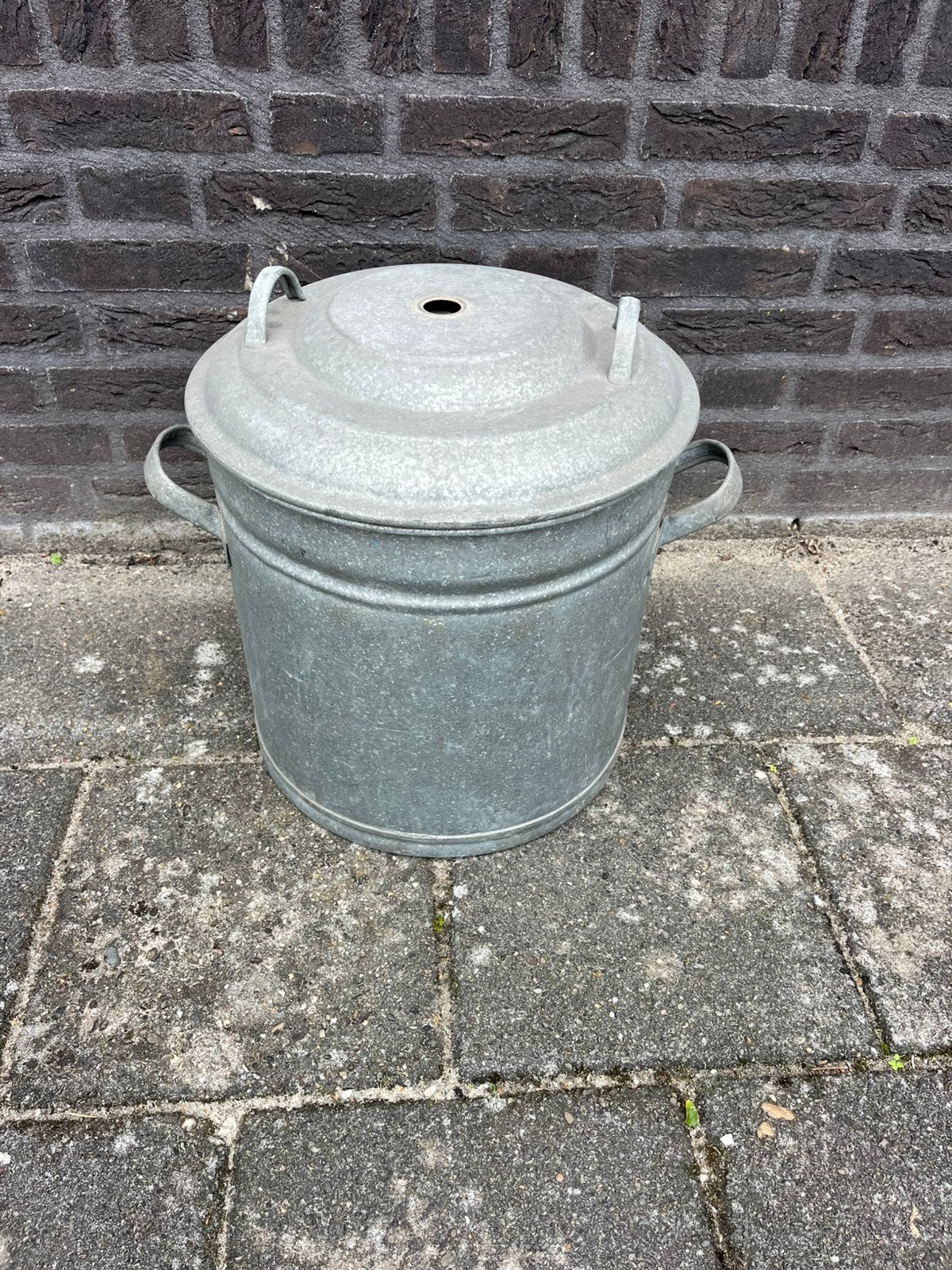 Zinken wekketel, Tuin en Terras, Ophalen, Gebruikt