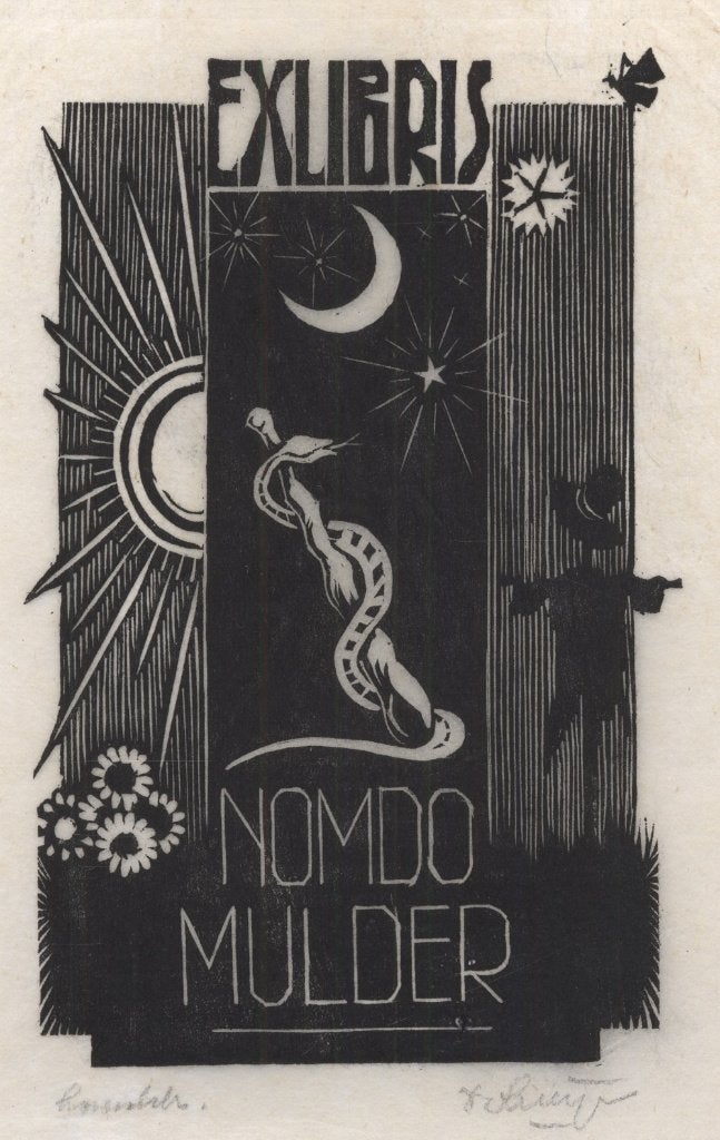 0249 Ex Libris Nederland : Dirk Govert van Luijn, 1933, Verzenden, Ex libris