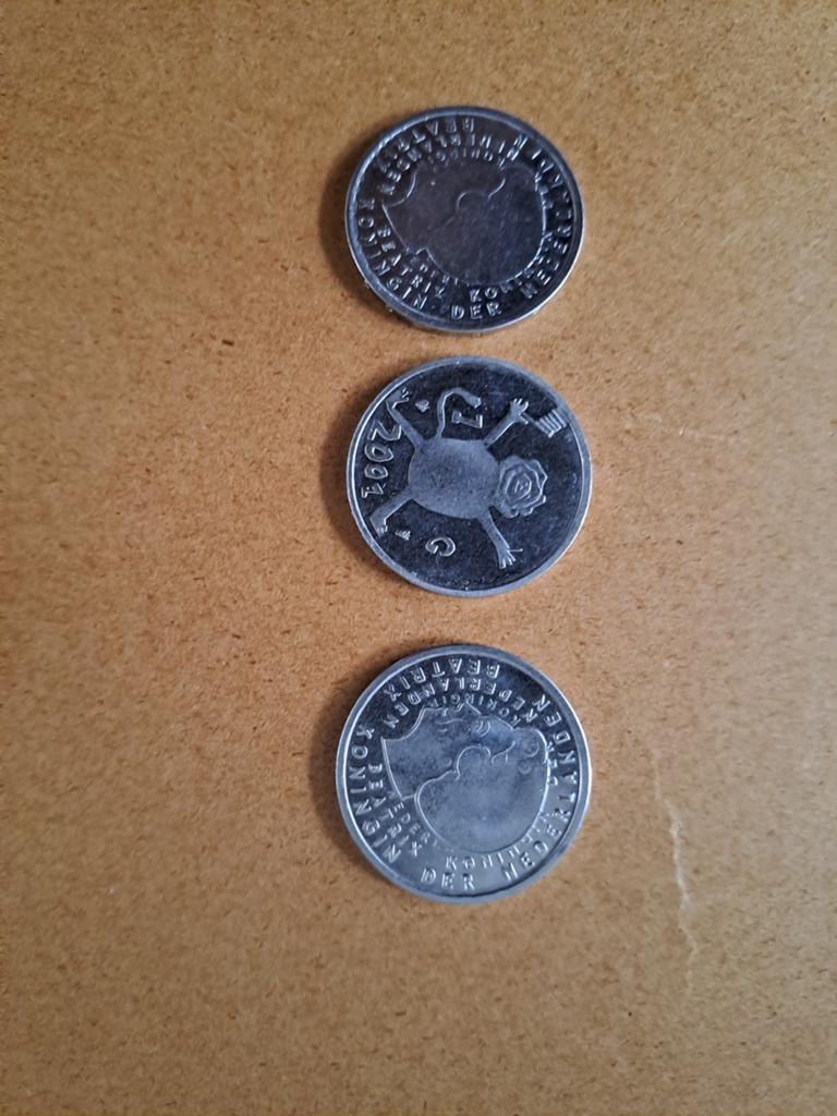 Set van 3 Nederlandse munten "Loeki", Postzegels en Munten, Munten | Nederland, Ophalen of Verzenden, Koningin Beatrix, Overige waardes