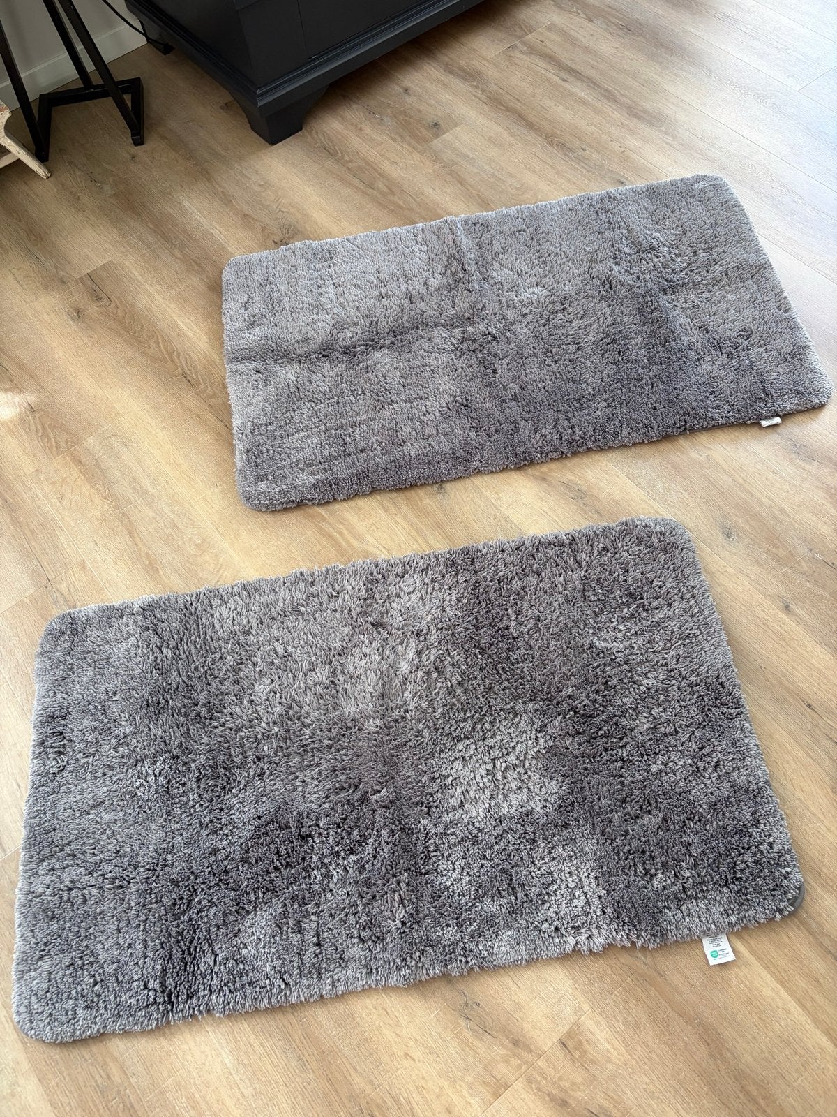 Hoogpolige antislip badmatten, zware kwaliteit 70x120 cm, Ophalen, Zo goed als nieuw, Grijs