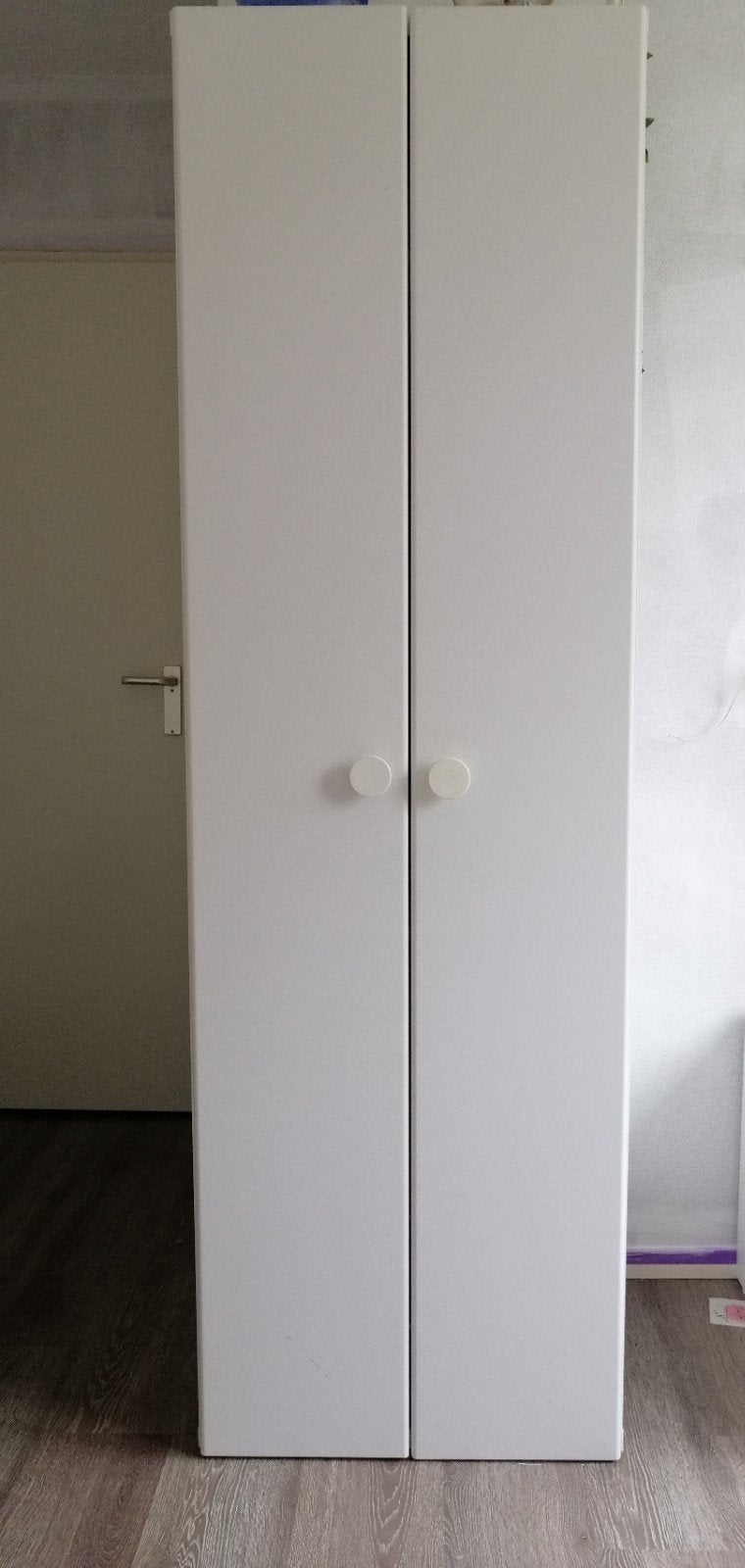 Witte kledingkast ikea met spiegel en lades., Met deur(en), Gebruikt, 50 tot 100 cm, Modern