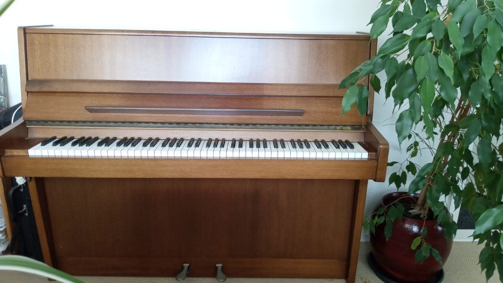 Piano Otto Bach in nette staat, Ophalen, Gebruikt, Bruin, Piano