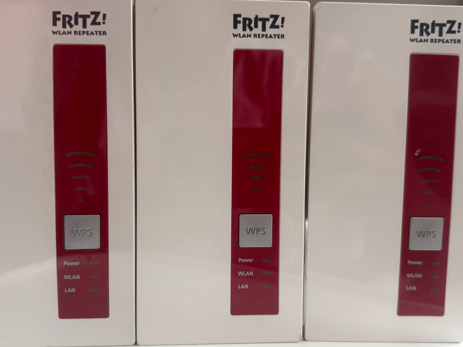 3x FRITZ!WLAN Repeater 1750E – WiFi Versterkers, Ophalen of Verzenden, Gebruikt