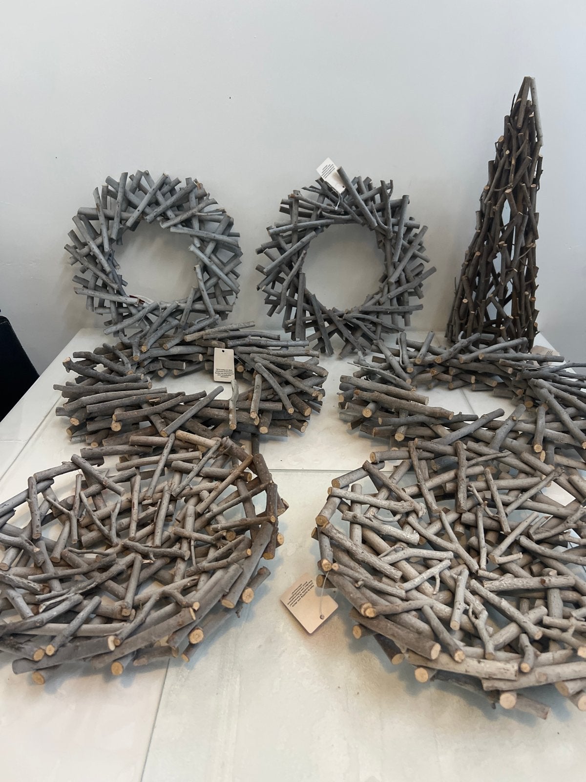 Decoratieve kransen en schalen van takken, Ophalen, Zo goed als nieuw, Krans, Natuurlijk materiaal