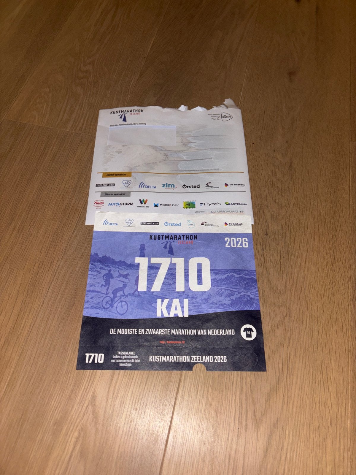 Startbewijs kustmarathon 2026 (hardlopen)