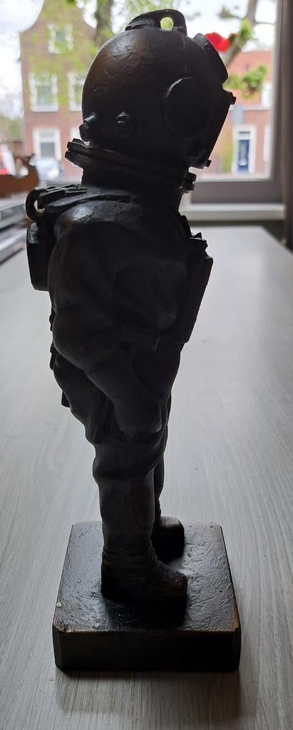 Bronzen Duiker Beeld - Vintage Decoratie, Minder dan 20 cm, Gepatineerd, Ophalen of Verzenden, Brons