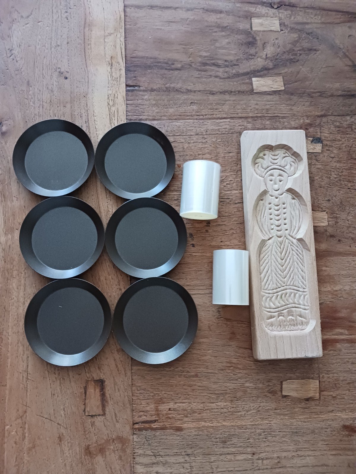 taartrand folie, speculaasvorm hout, 6 tartelette bakvormpje, Ophalen of Verzenden, Nieuw, Taarten of Cupcakes, Bakvorm