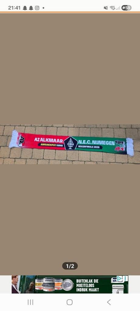 Opzoek naar deze sjaal! Bekerfinale AZ-NEC, Verzamelen, Ophalen of Verzenden
