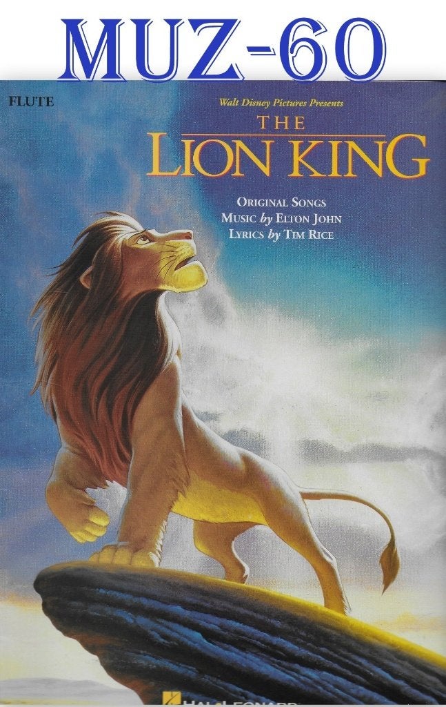 (kl) MUZ-60 Bladmuziek The Lion King voor Dwars-Fluit, Dwarsfluit of Piccolo, Ophalen of Verzenden, Zo goed als nieuw, Artiest of Componist