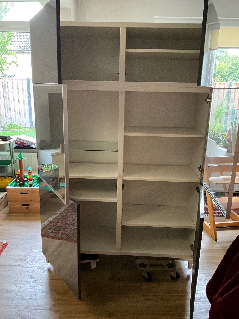 Ikea kast Besta, Ophalen, Glas, 100 tot 150 cm, Minder dan 150 cm