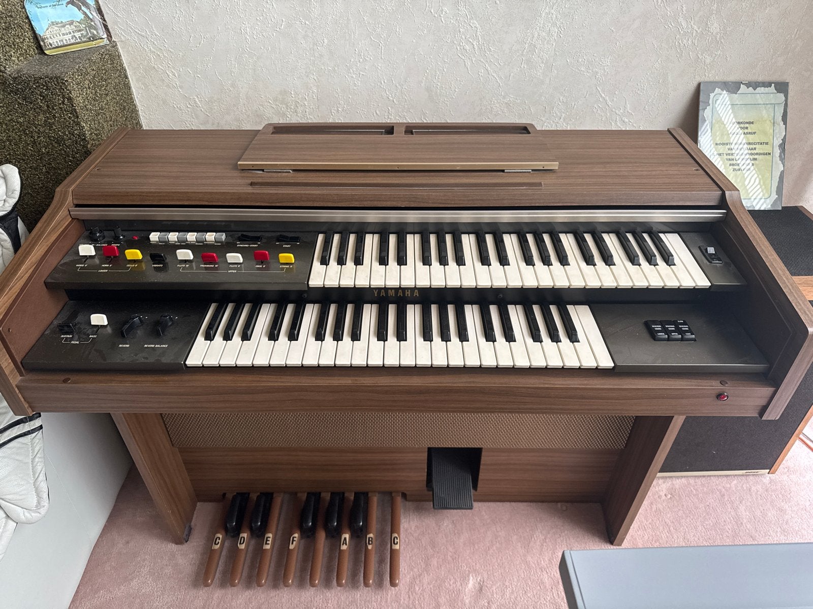 Yamaha Orgel met twee klavieren en pedalen, Ophalen, Gebruikt, 2 klavieren, Orgel