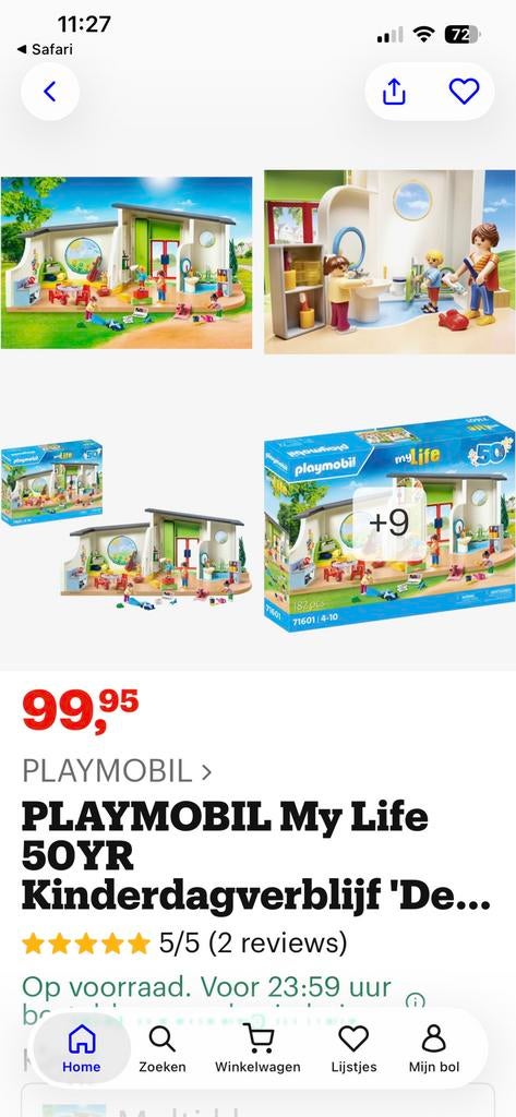 Playmobil 71601 kinderdagverblijf - My Life, Ophalen of Verzenden, Zo goed als nieuw, Complete set