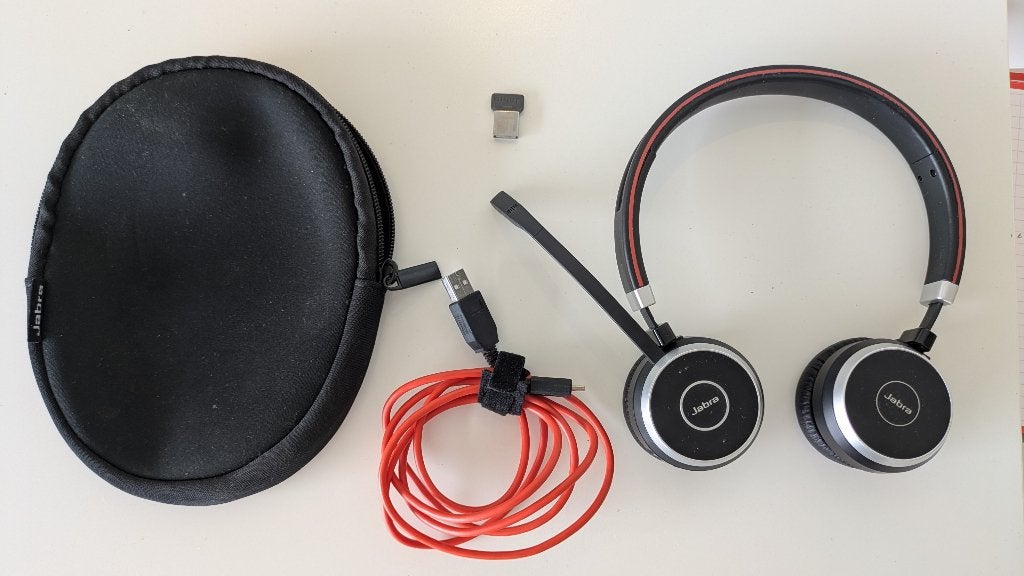 Jabra Evolve 65 Stereo Draadloos + Dongle & Hoes, Verzenden, On-ear, Draadloos, Jabra