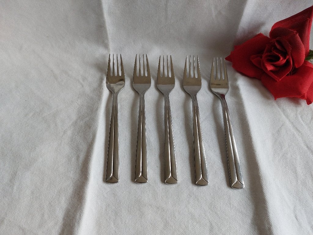 Keltum Rhapsody | 5 RVS fruitvorkjes dessertvorkjes 14 cm, Verzenden