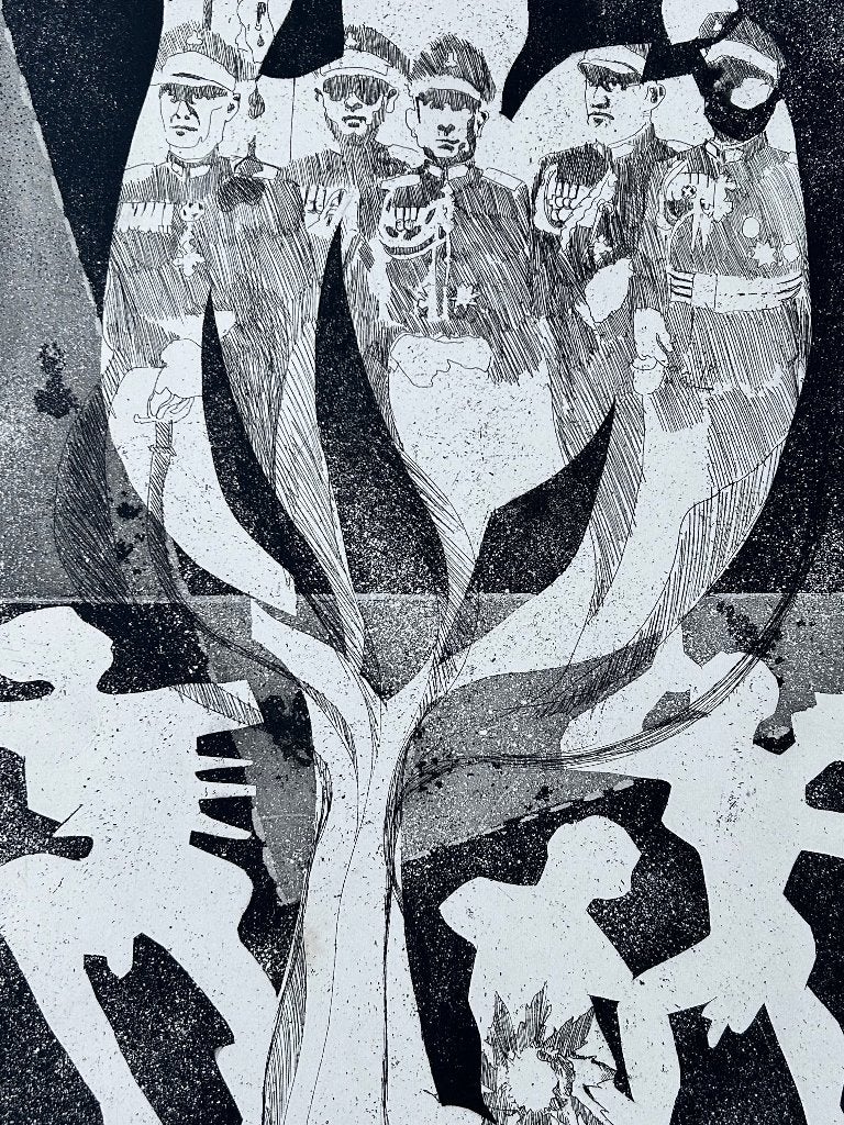 Ets Andreo   ZOMEROPRUIMING, Antiek en Kunst, Kunst | Litho's en Zeefdrukken, Origineel, Ophalen of Verzenden, Ets