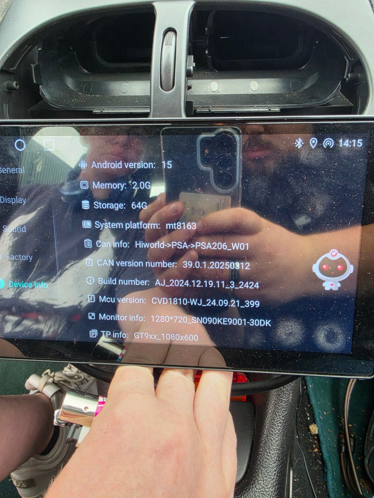 Draadloze android auto radio peugeot 206, Ophalen, Zo goed als nieuw