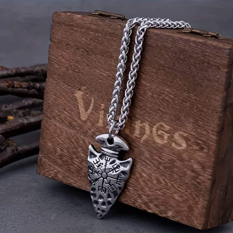 Viking vegvisir rune speer hanger, noorse mythologie  nieuw, Overige materialen, Nieuw, Ophalen of Verzenden, Kruis of Symbool