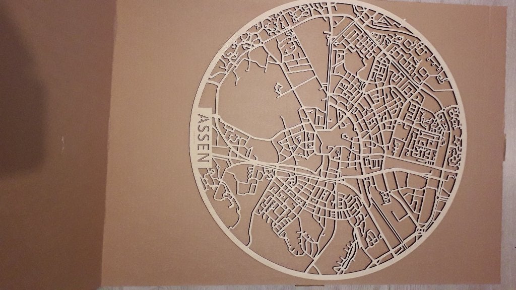 Wanddecoratie Assen of Emmen, Minimalistisch, Ophalen of Verzenden, Nieuw, Wandcirkel