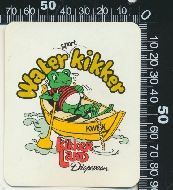 Sticker: Kikkerland - Water kikker - Diepeveen, Verzenden, Zo goed als nieuw, Bedrijf of Vereniging