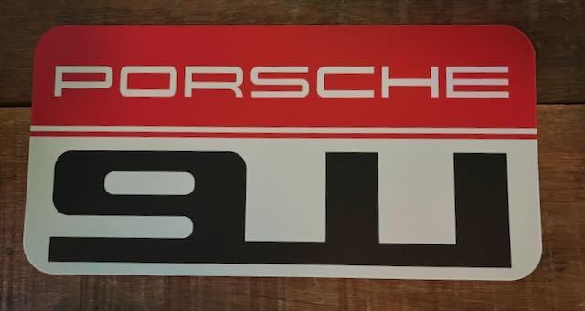 PORSCHE 911- reclamebord (USA kenteken maat), Ophalen of Verzenden, Zo goed als nieuw, Auto's