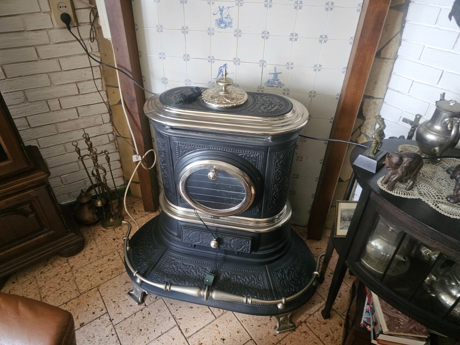 Faber Grandeur gaskachel - Friese Smidskachel, Ophalen, Gebruikt, Gas, Vrijstaand