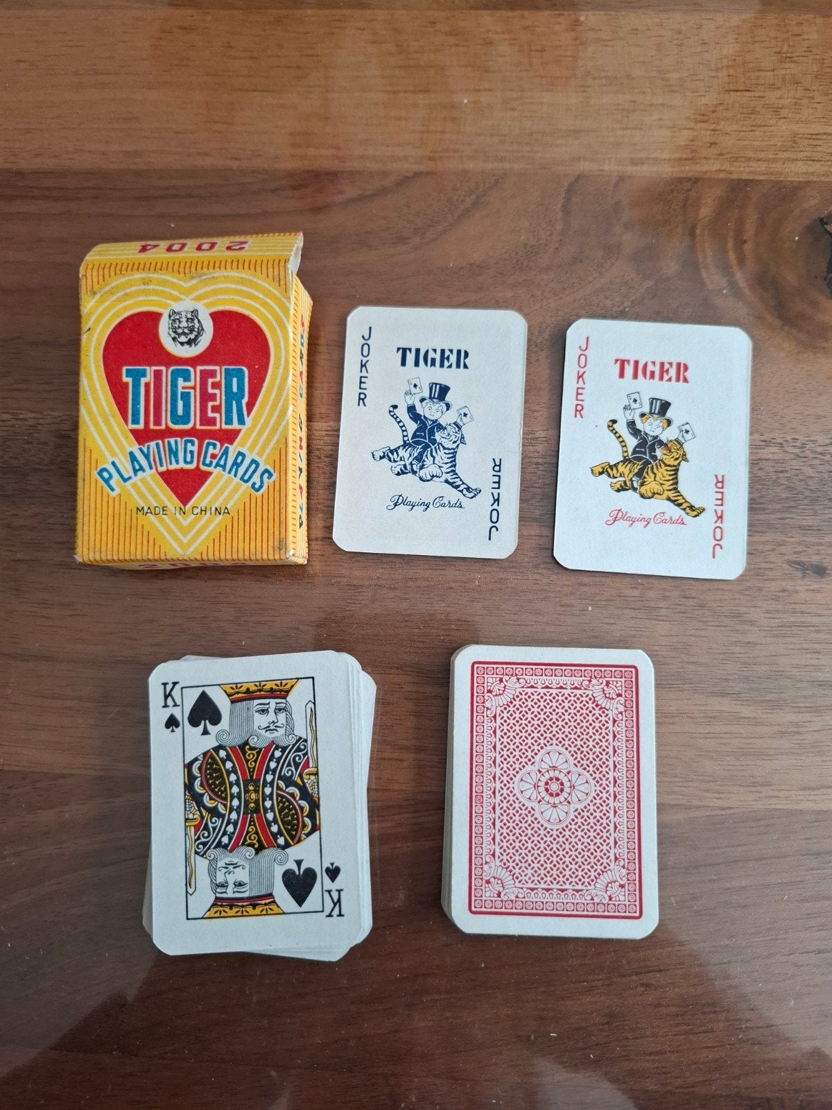 Vintage Tiger Speelkaarten - Made in China (2004), Een of twee spelers, Ophalen of Verzenden, Gebruikt, Tiger Playing Cards