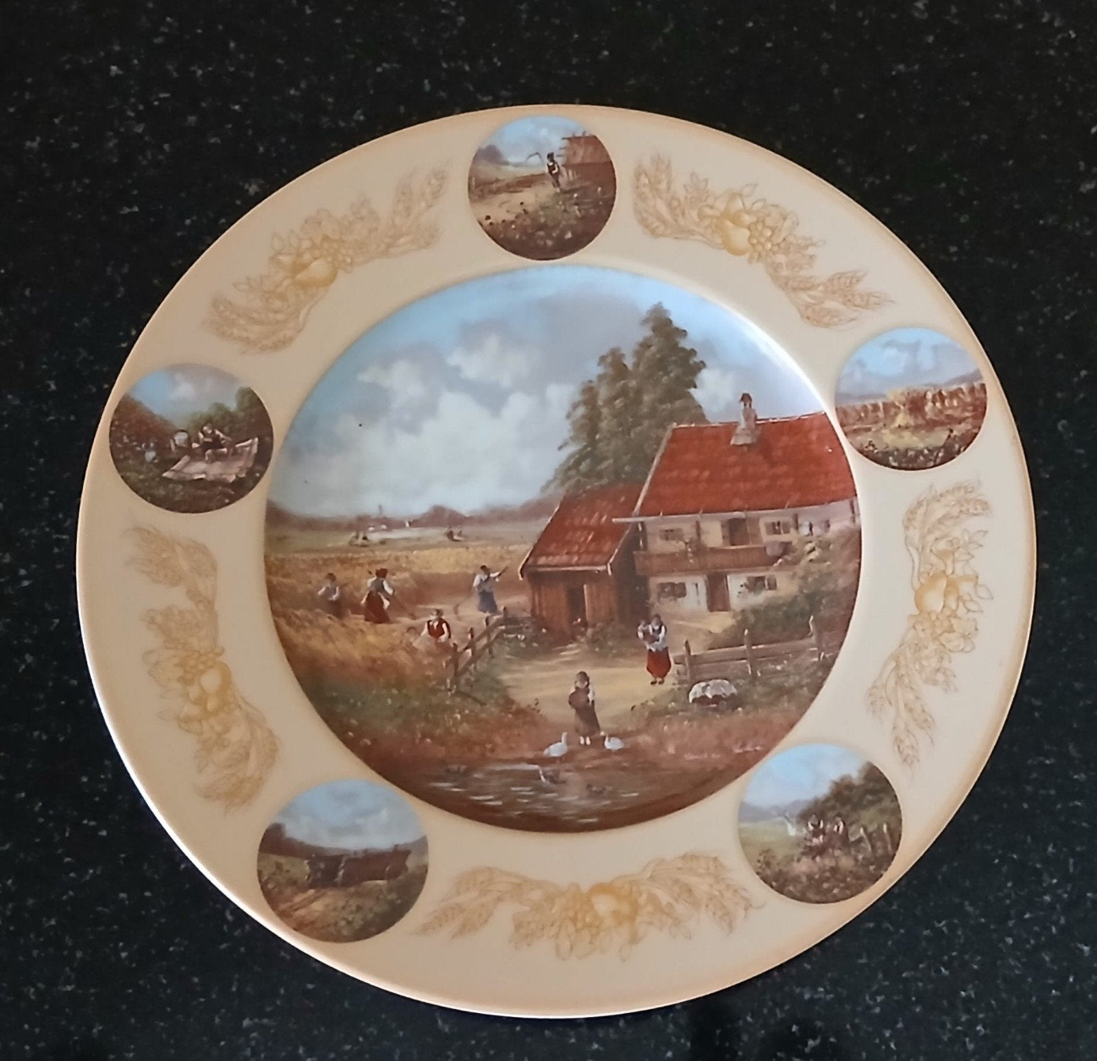 vintage porseleinen wandbord, Antiek en Kunst, Ophalen of Verzenden