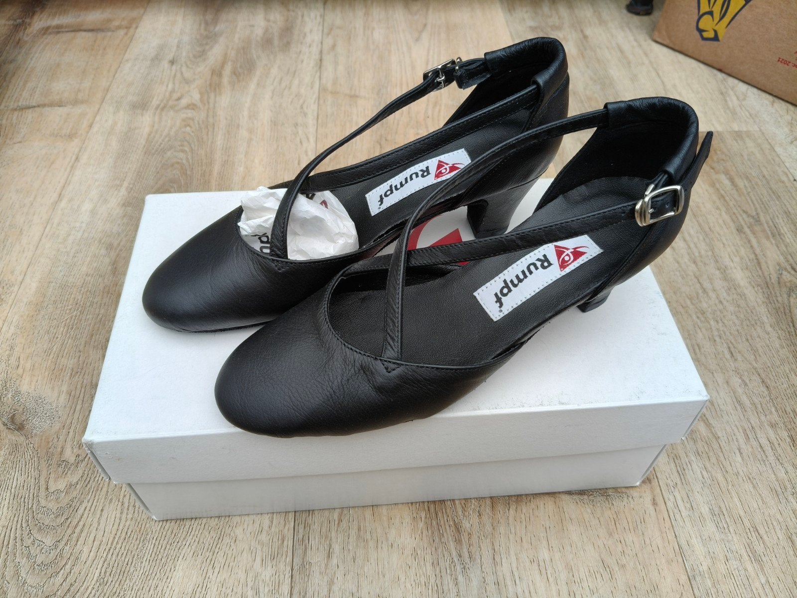 Rumpf 2020 Zwart Leren Dansschoenen - Maat 35, Zwart, Nieuw, Dansschoenen, Ophalen of Verzenden