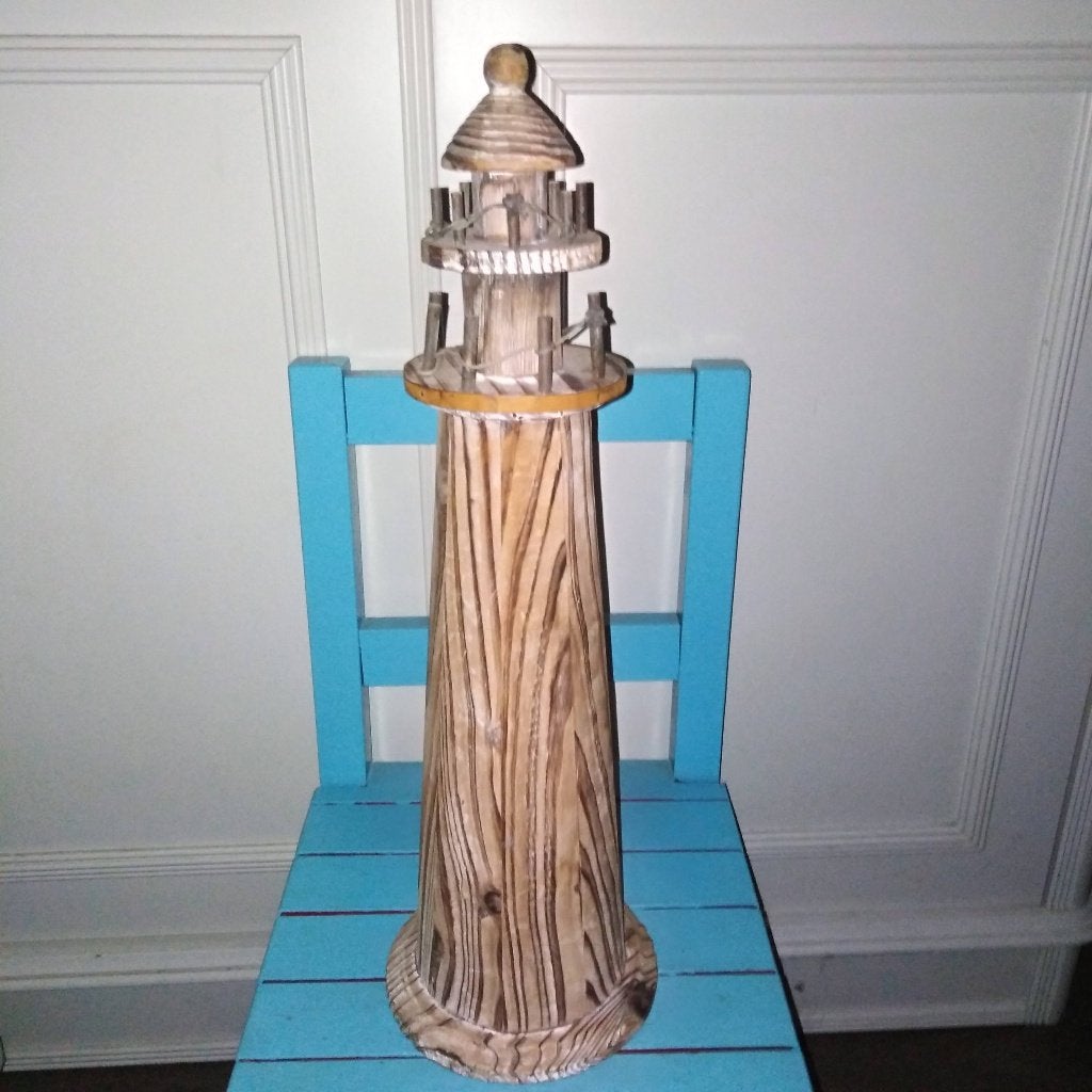 Mooie houten vuurtoren, Verzamelen, Beelden en Beeldjes, Ophalen, Gebruikt, Overige typen