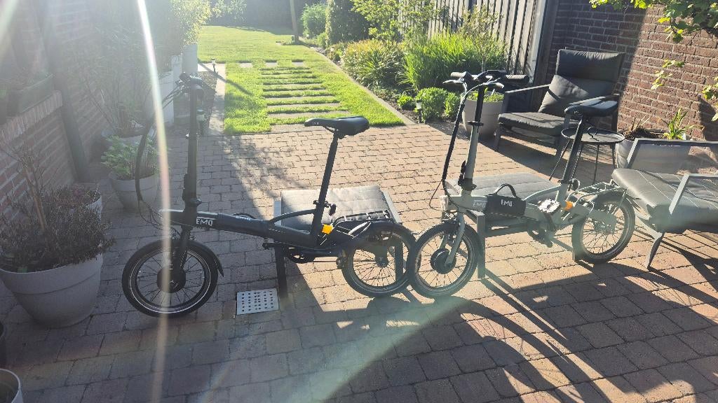 Electriche vouwfietsen, Gebruikt, Velgrem, 16 tot 18 inch, Totaal opvouwbaar